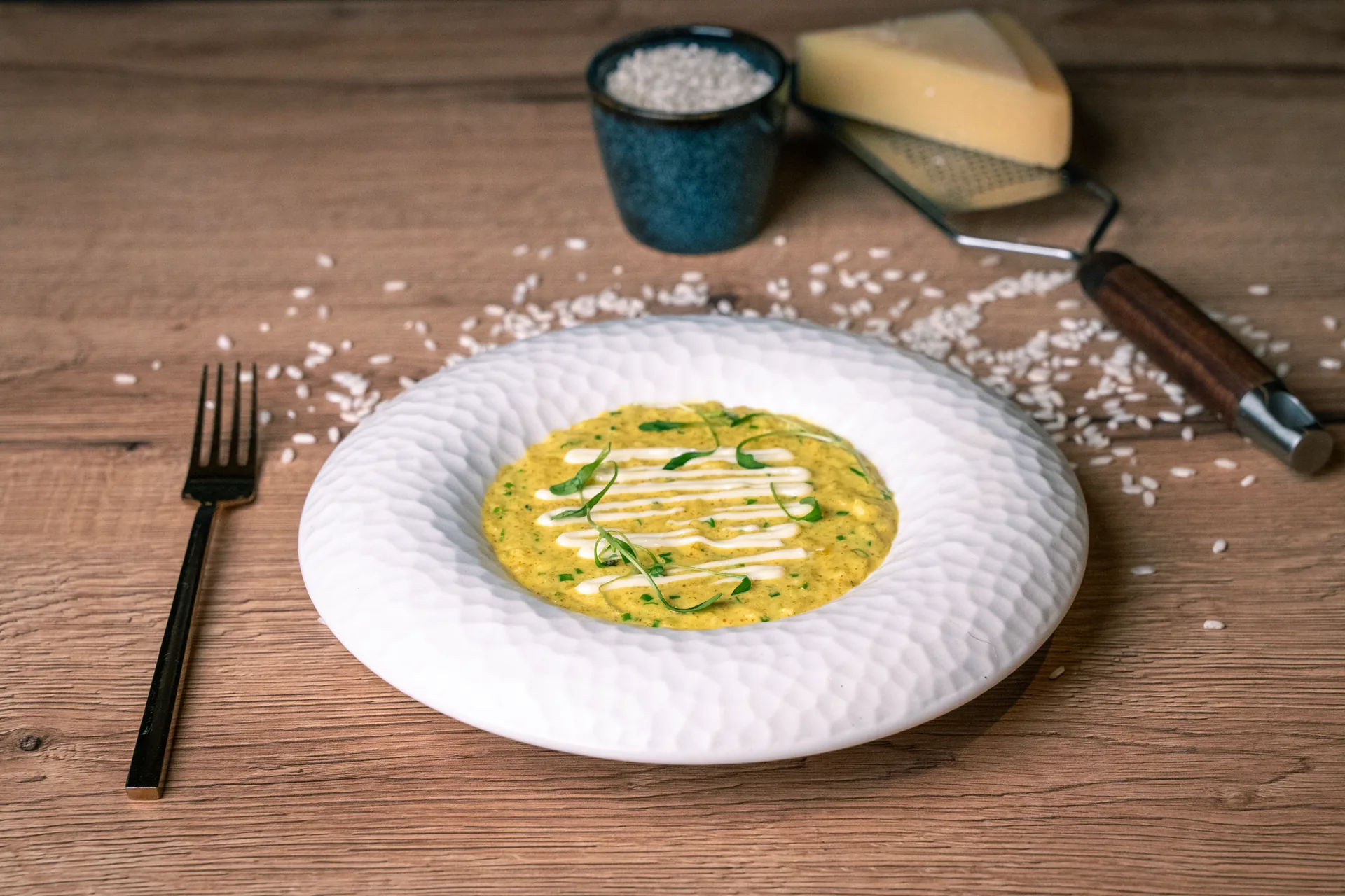 Safran-Risotto mit Mozzarella — Hauptgang Kesselhaus Winterthur