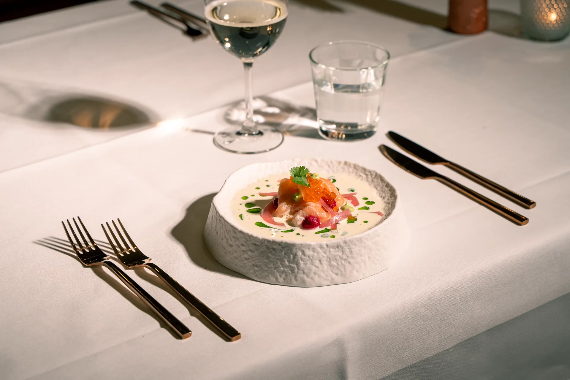 Lachs-Ceviche in Limetten-Crème — Vorspeise PEARL Event