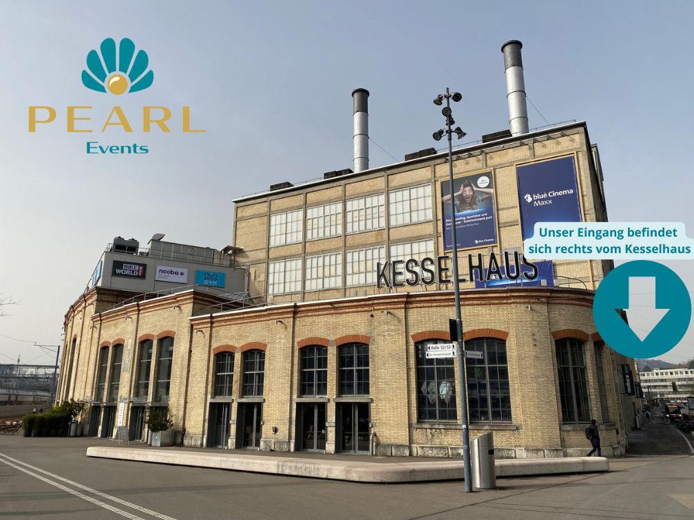 Eingang PEARL Events — rechts vom Kesselhaus