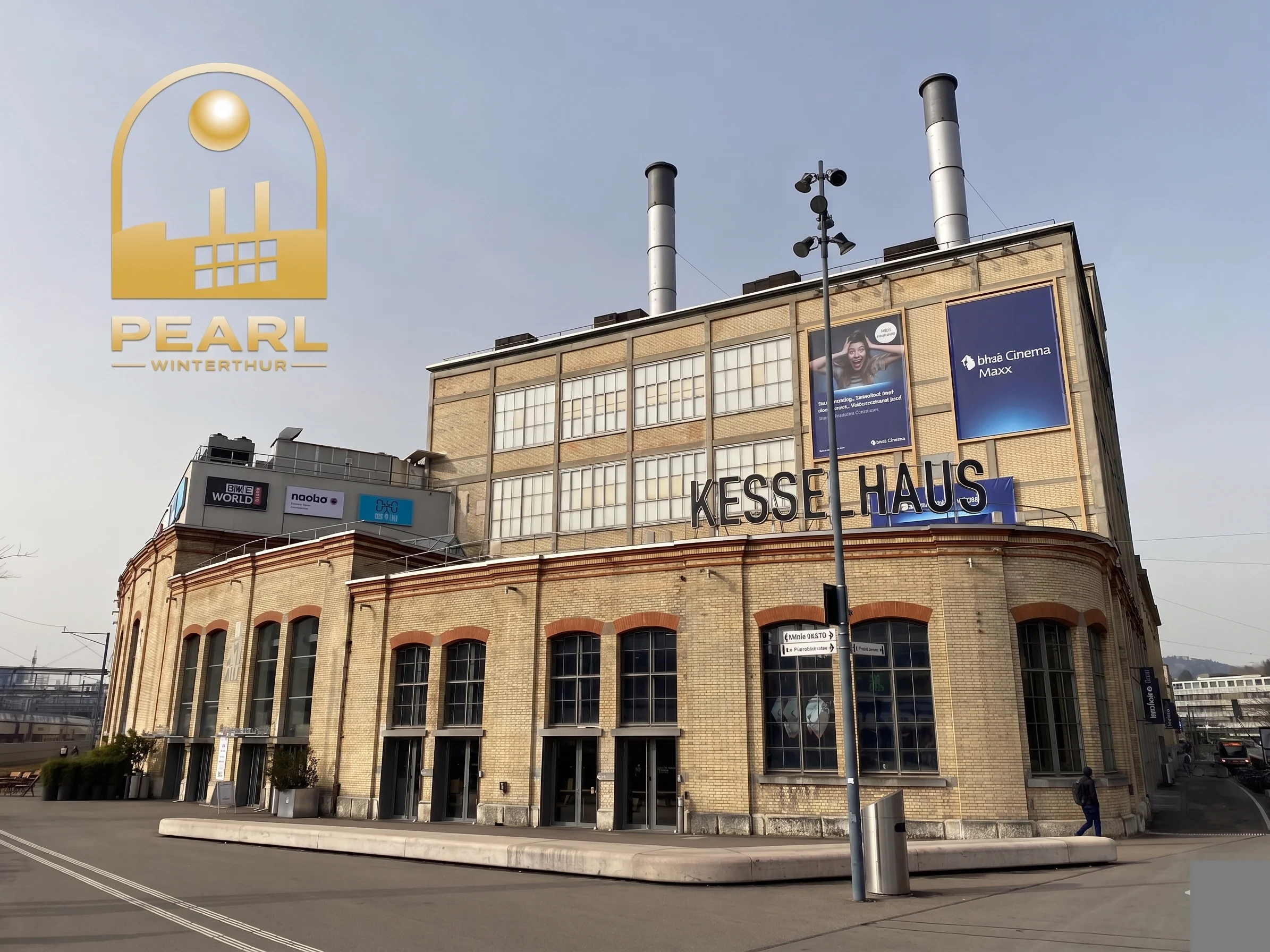 Eingang PEARL Event — rechts vom Kesselhaus